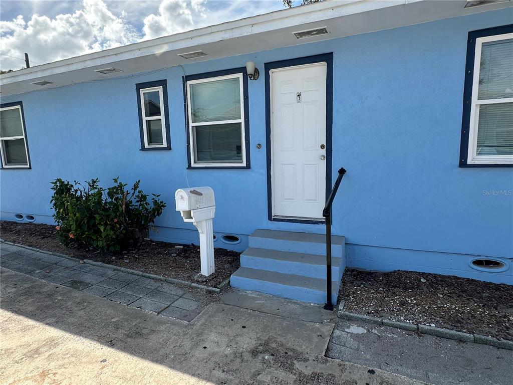 a view of front door of house