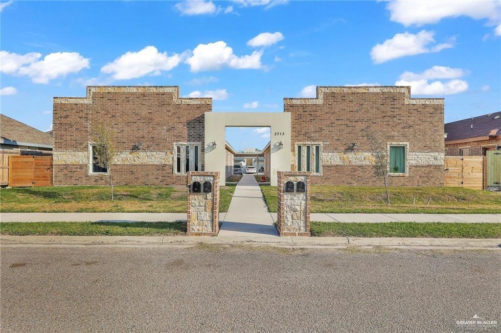 a view of building with yard