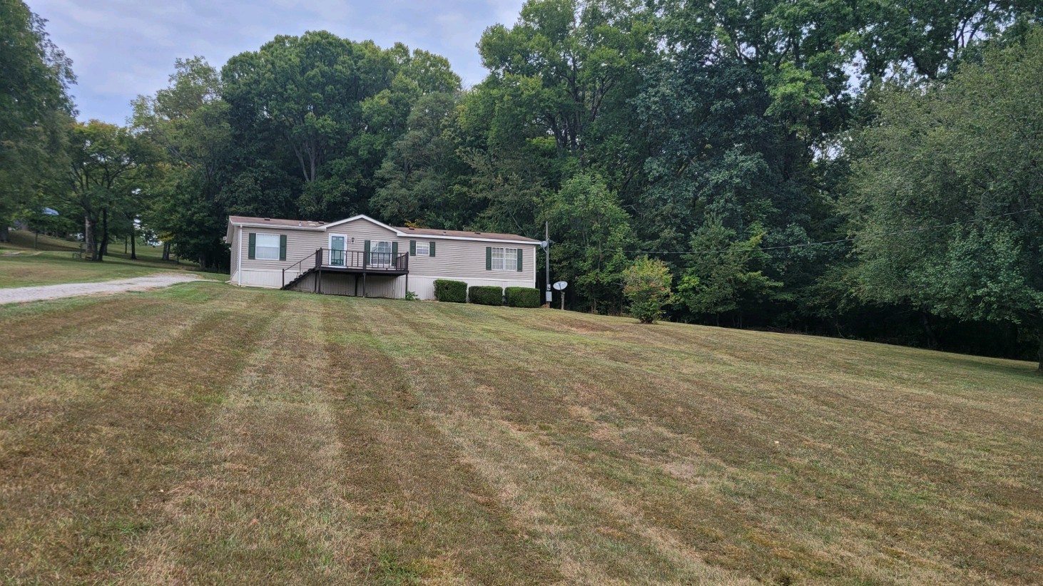 a house with trees in front of it