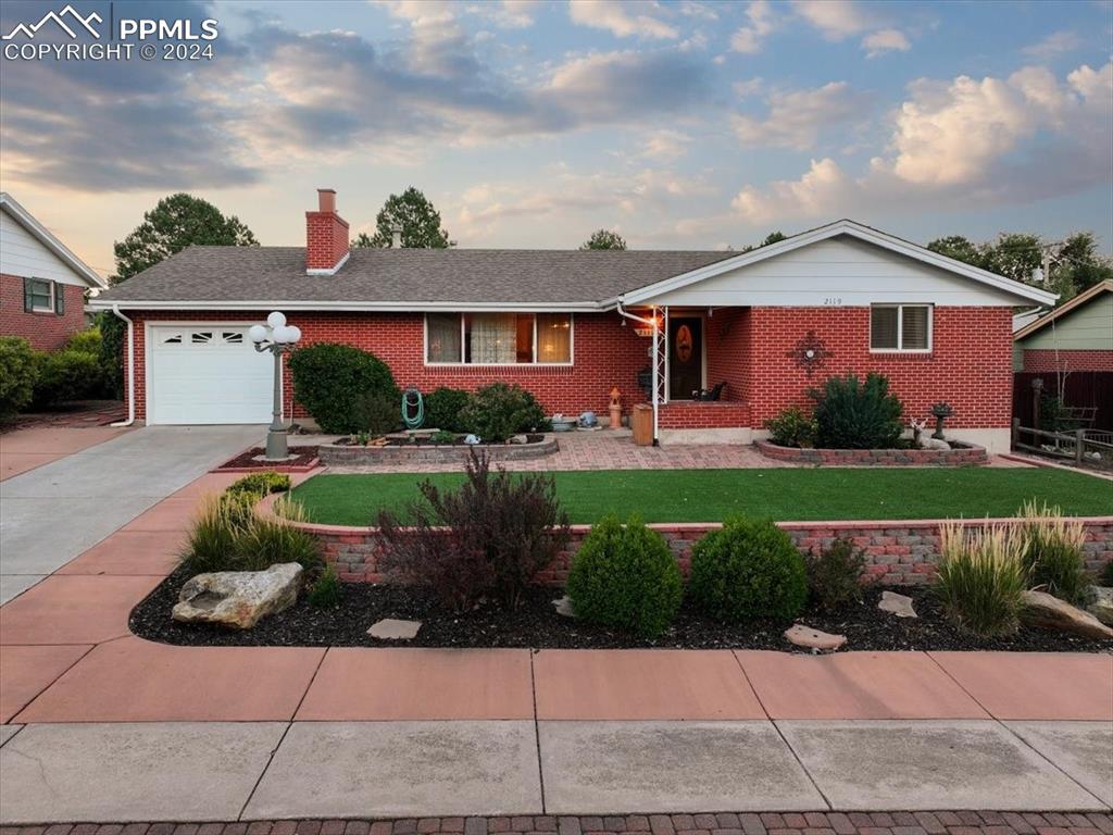 Ranch-style house with a garage