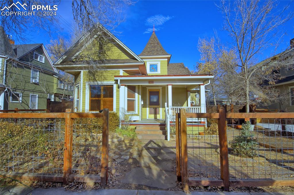 a front view of a house with a porch