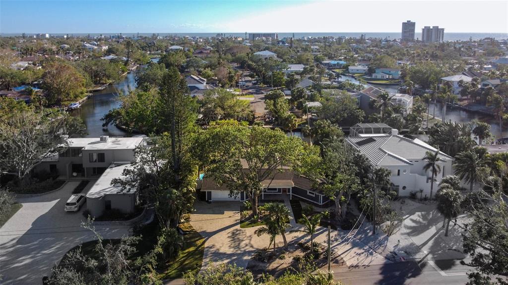 an aerial view of multiple house