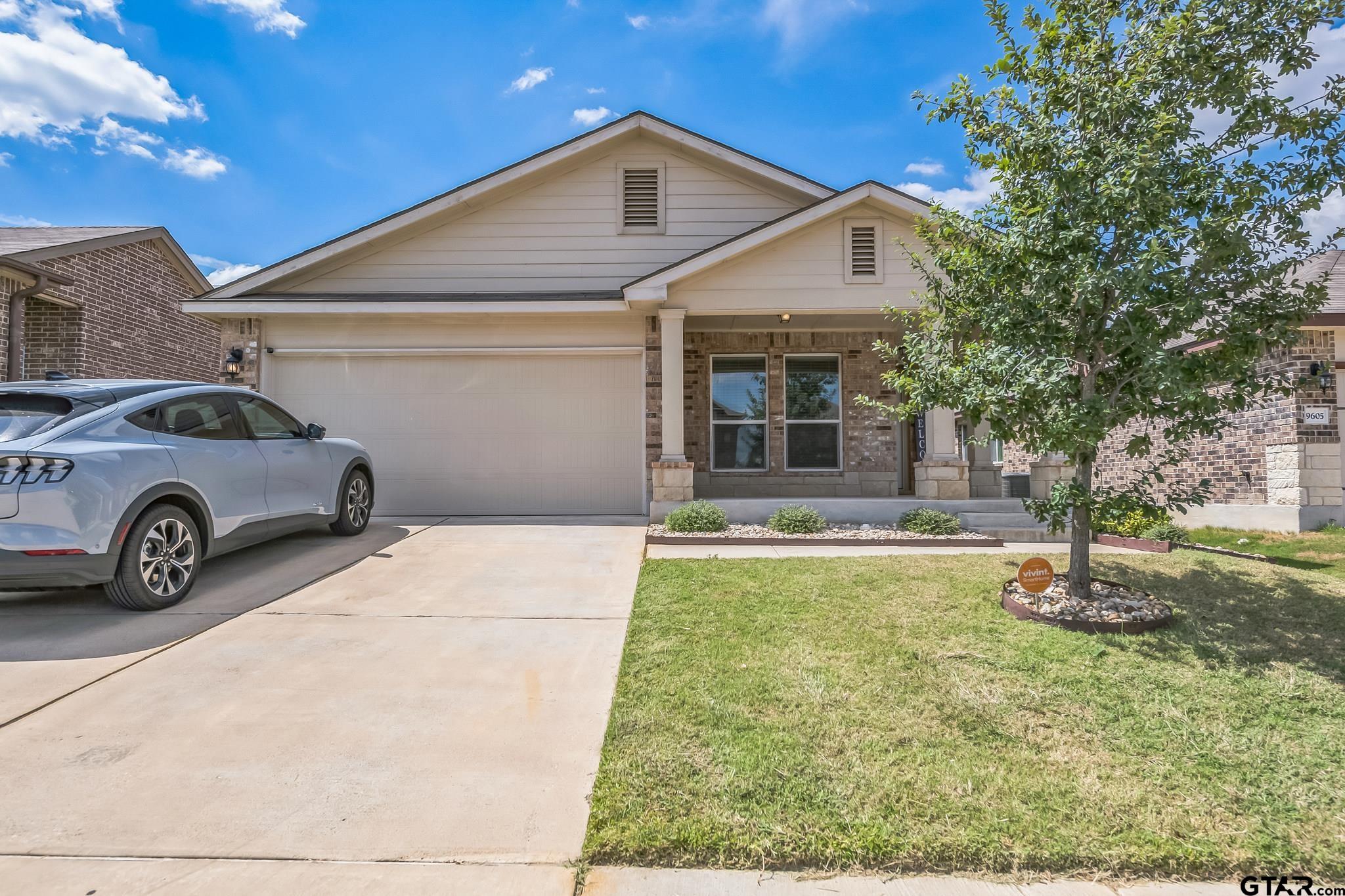 a view of a house with a patio