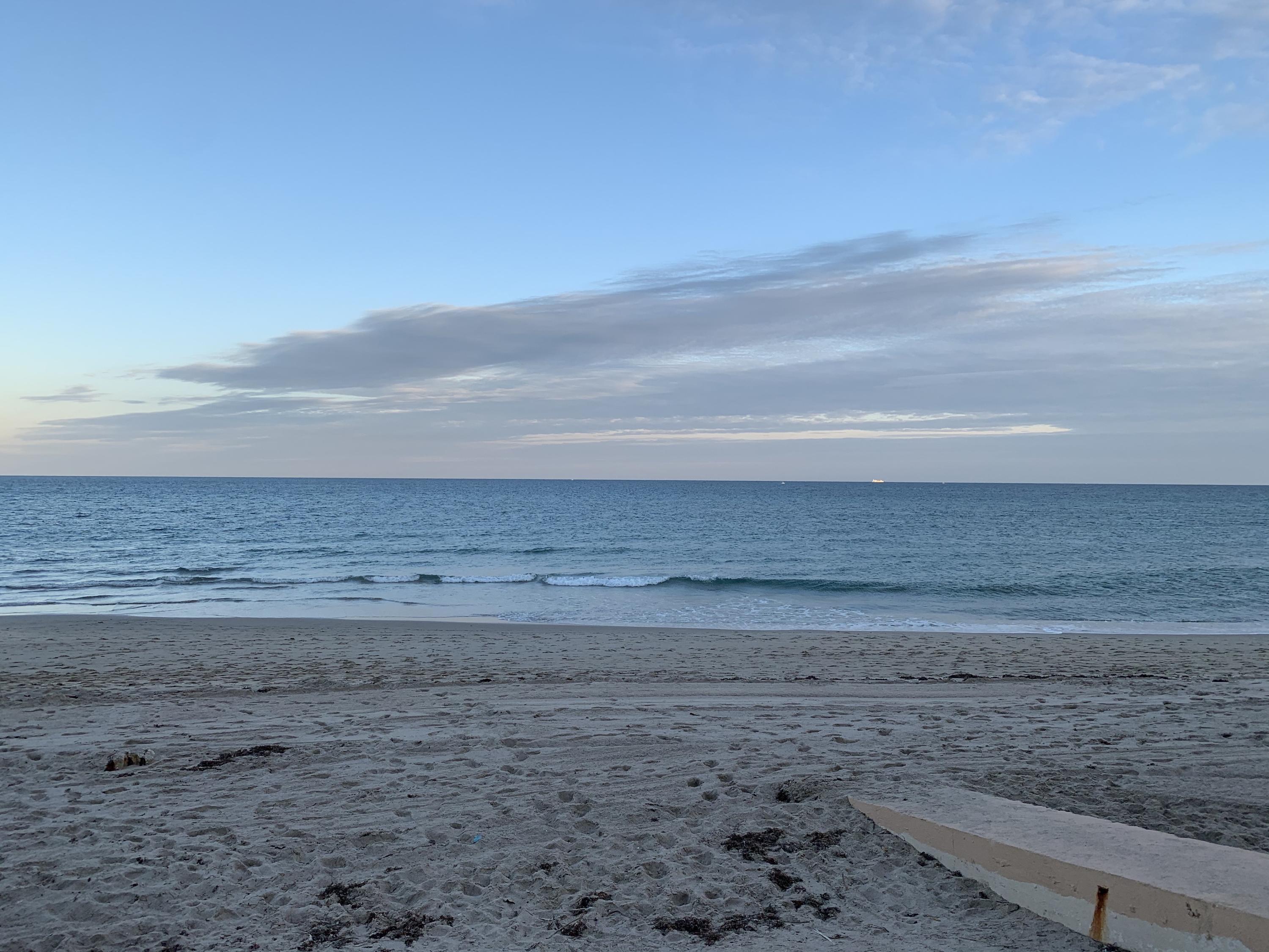 a view of beach and ocean