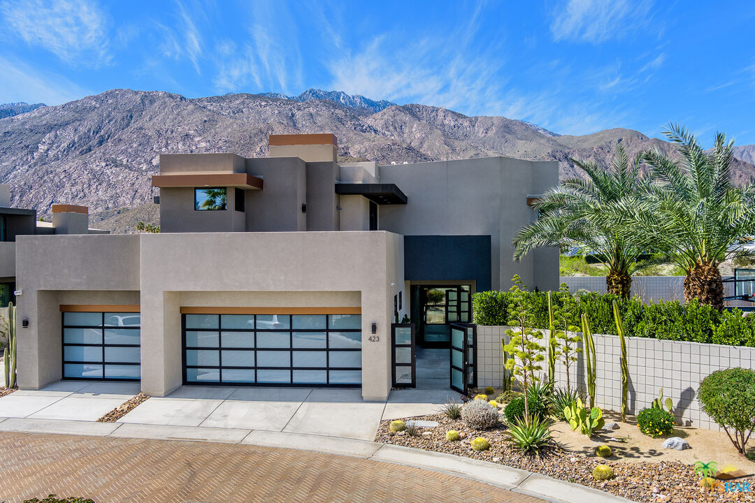 front view of a house with a garage