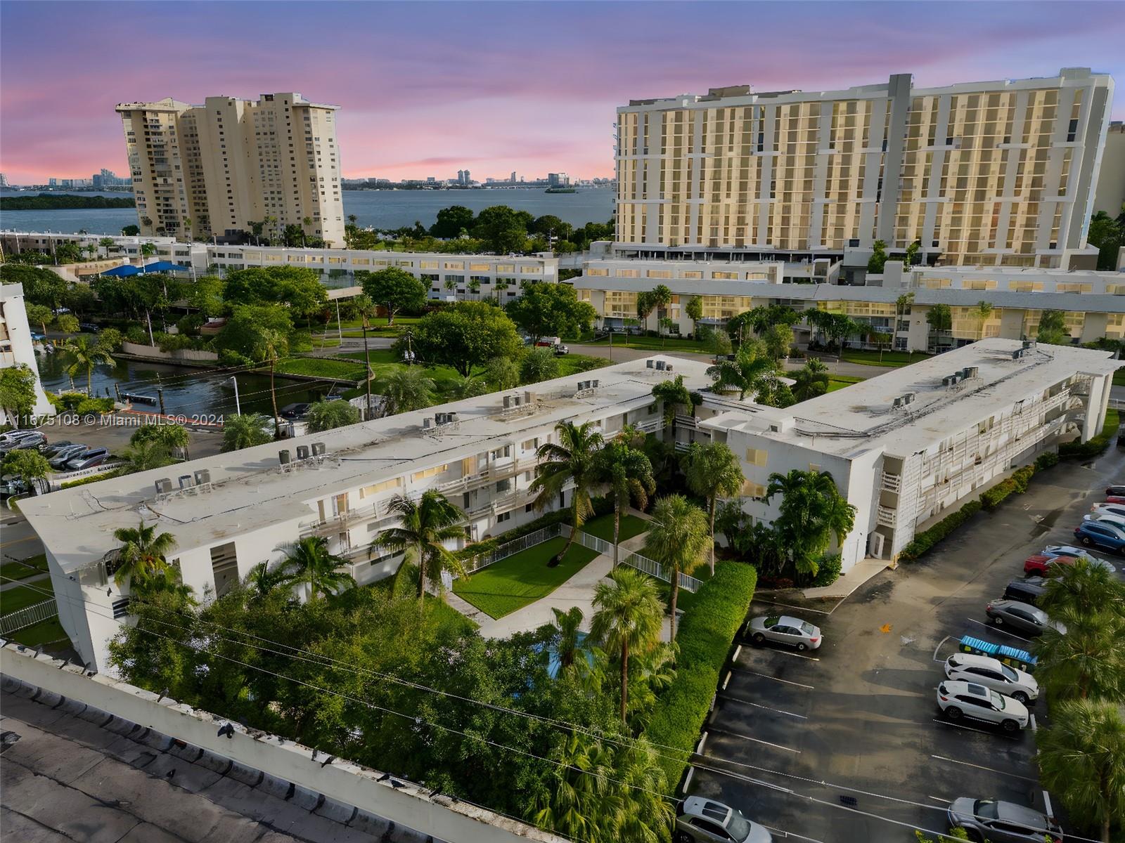 a view of a city with tall buildings