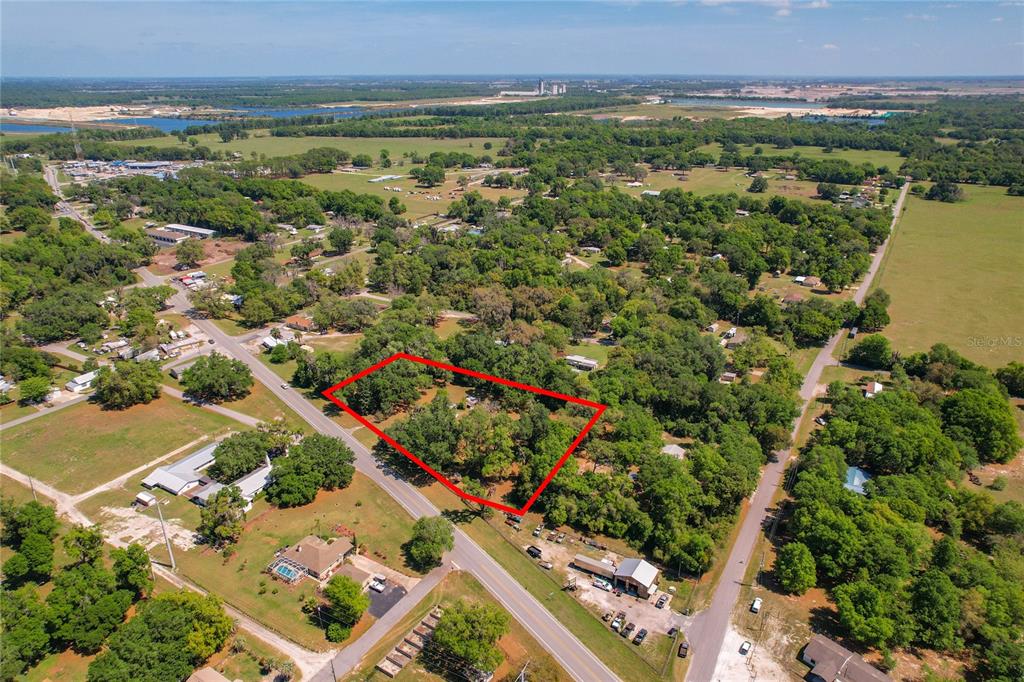 an aerial view of multiple house