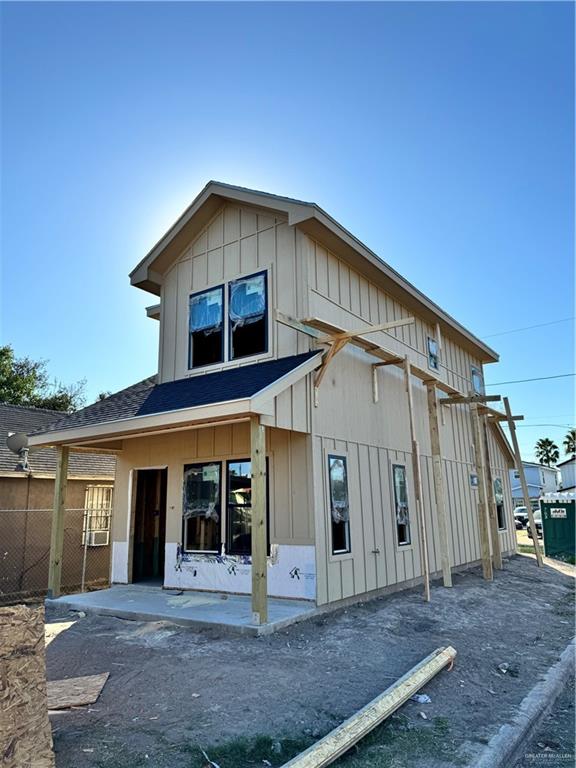 Back of property featuring a patio