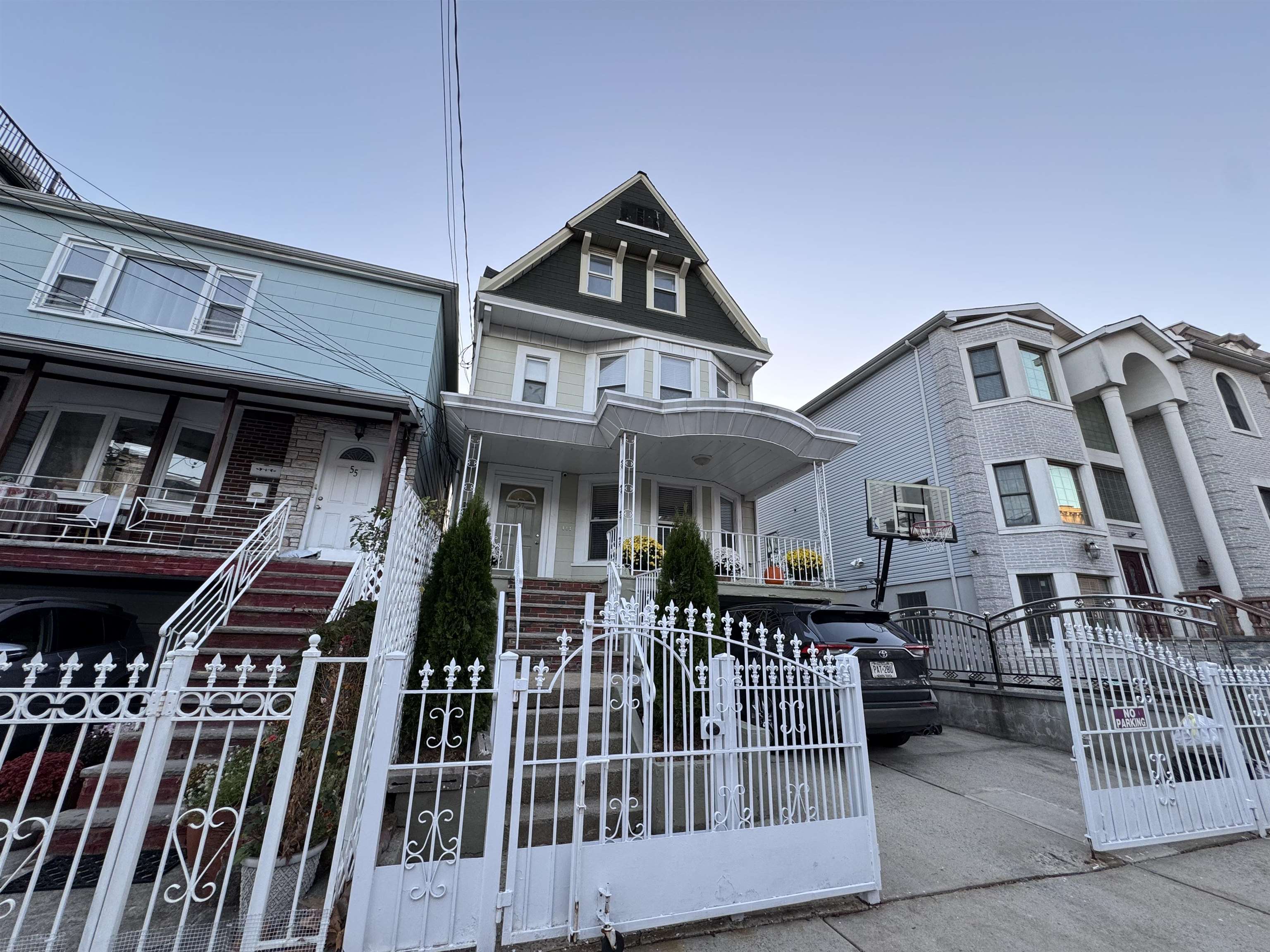 a front view of a house