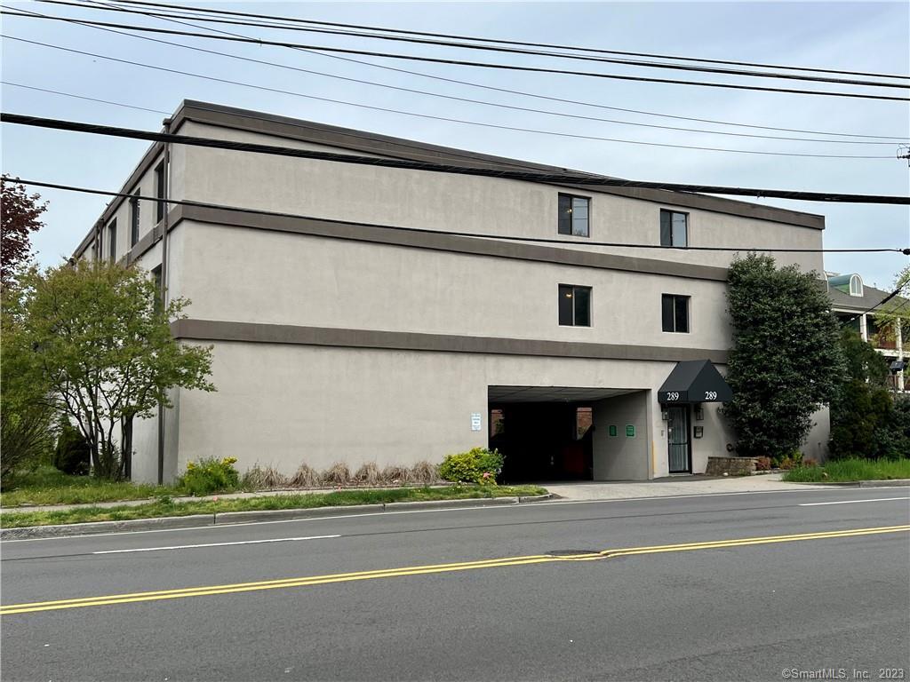 a view of a building entrance