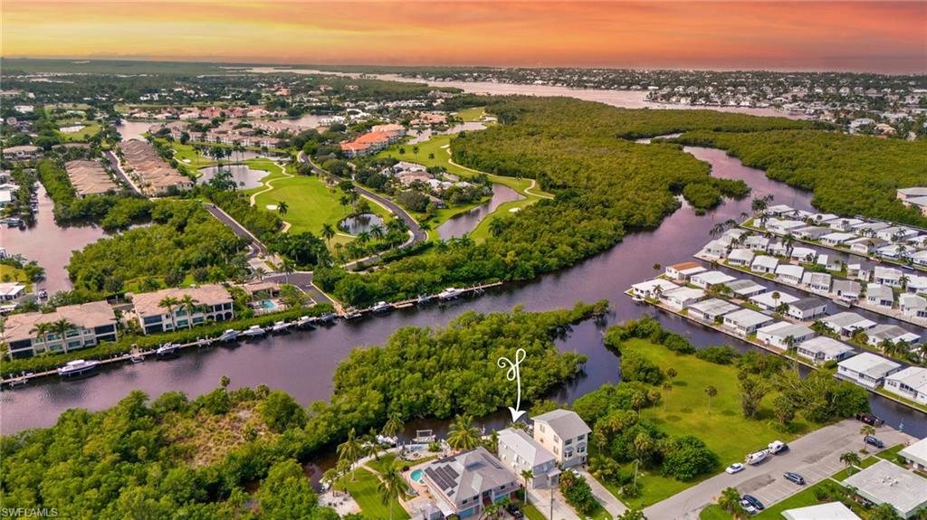 Aerial - Waterway to Naples Bay