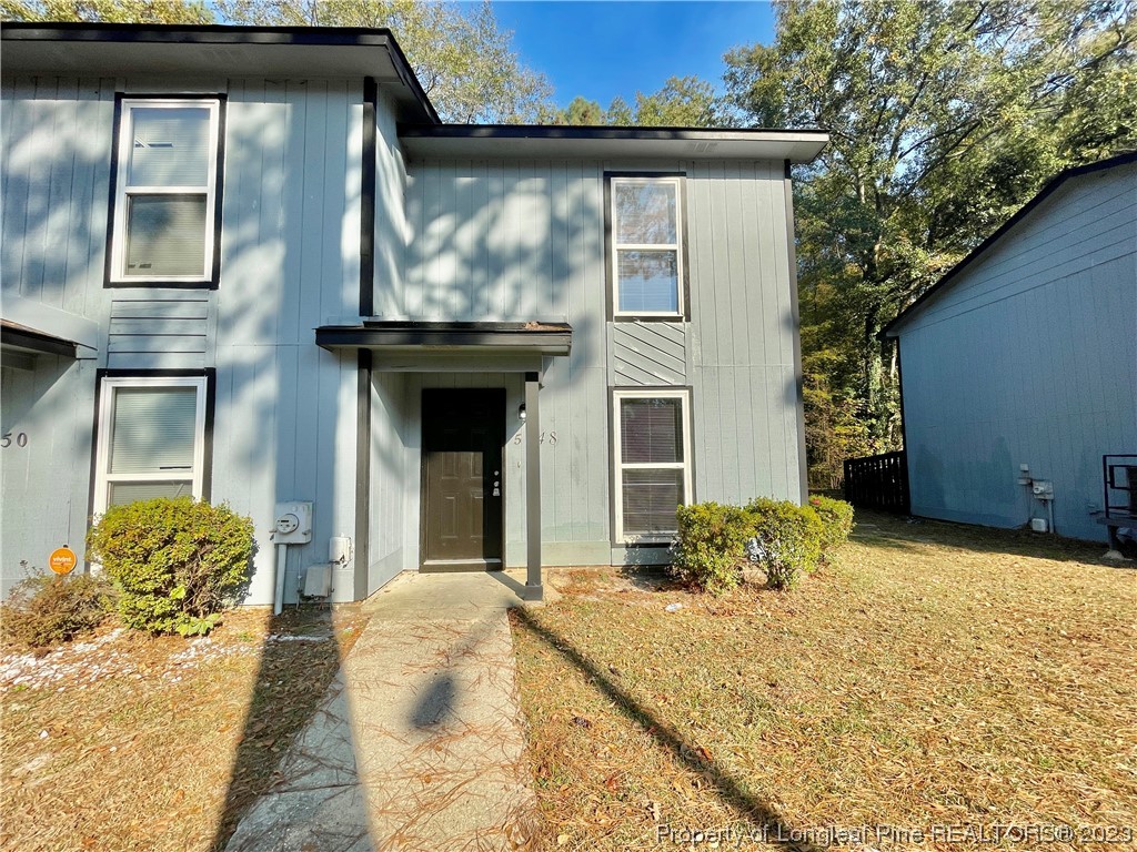 a front view of a house