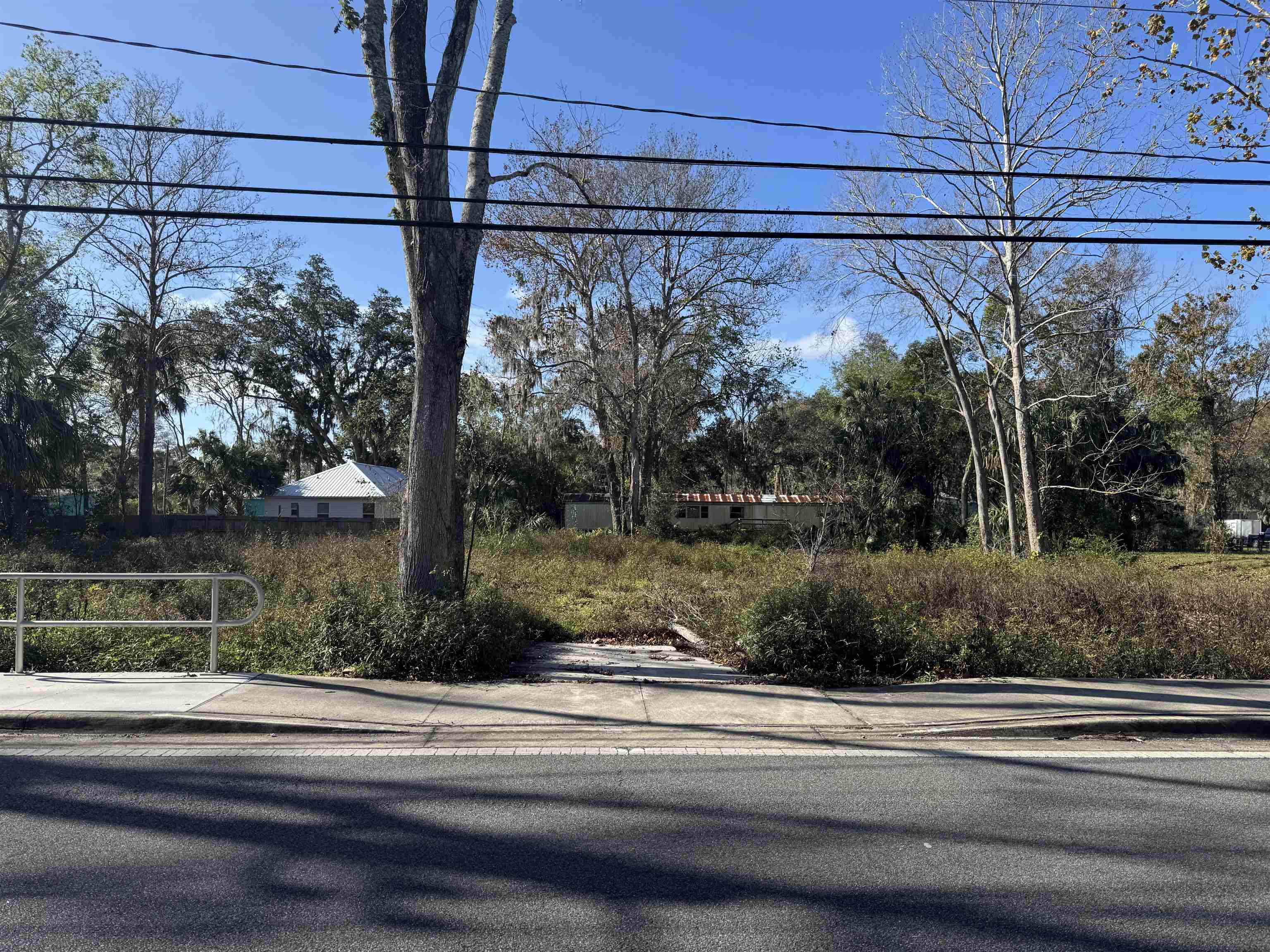 a view of a entrance gate of the house and trees