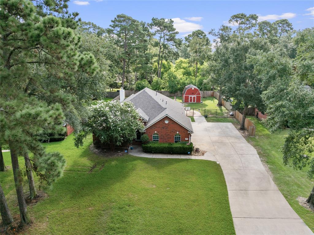 a aerial view of a house