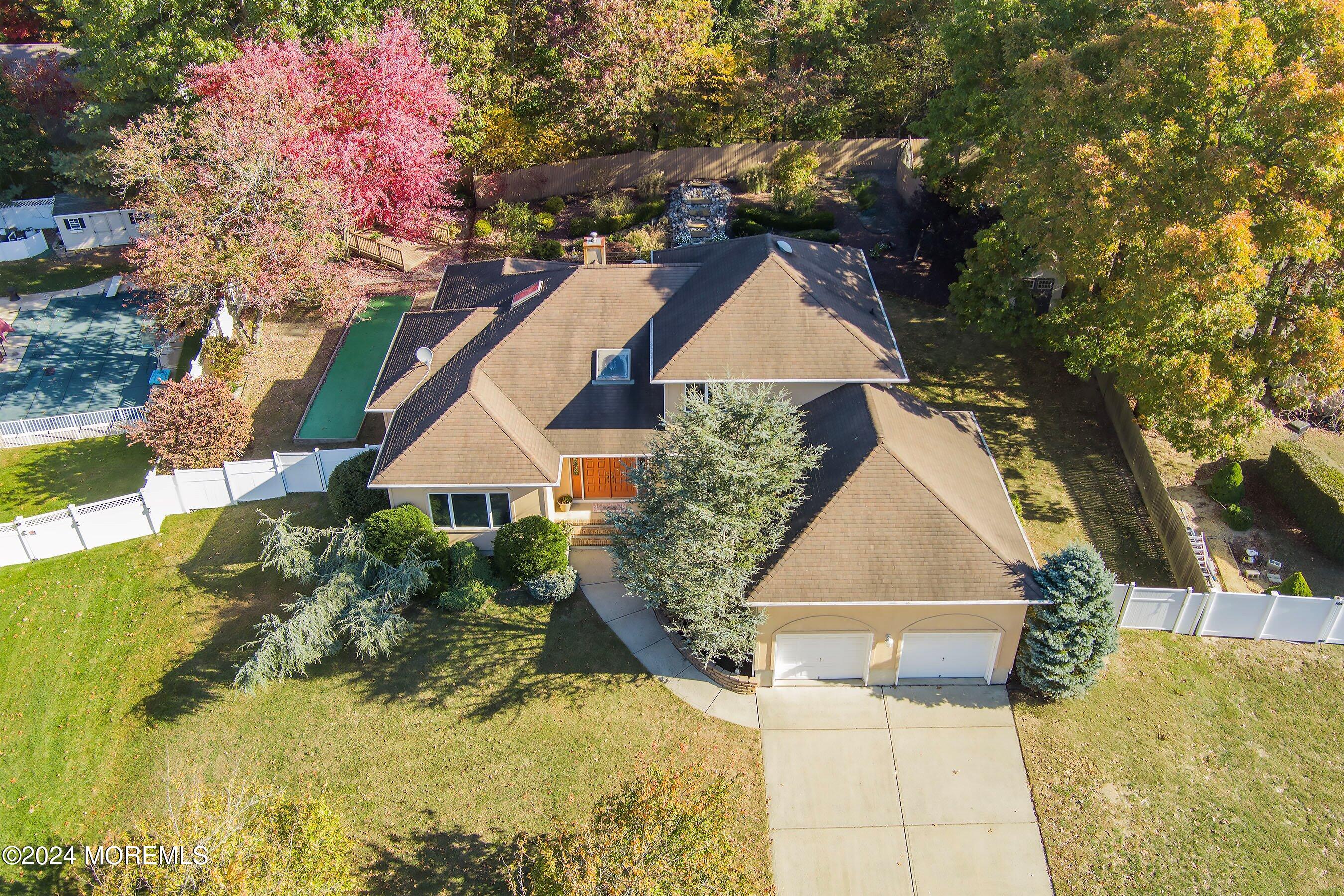 a aerial view of a house