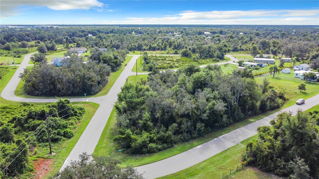 an aerial view of multiple house