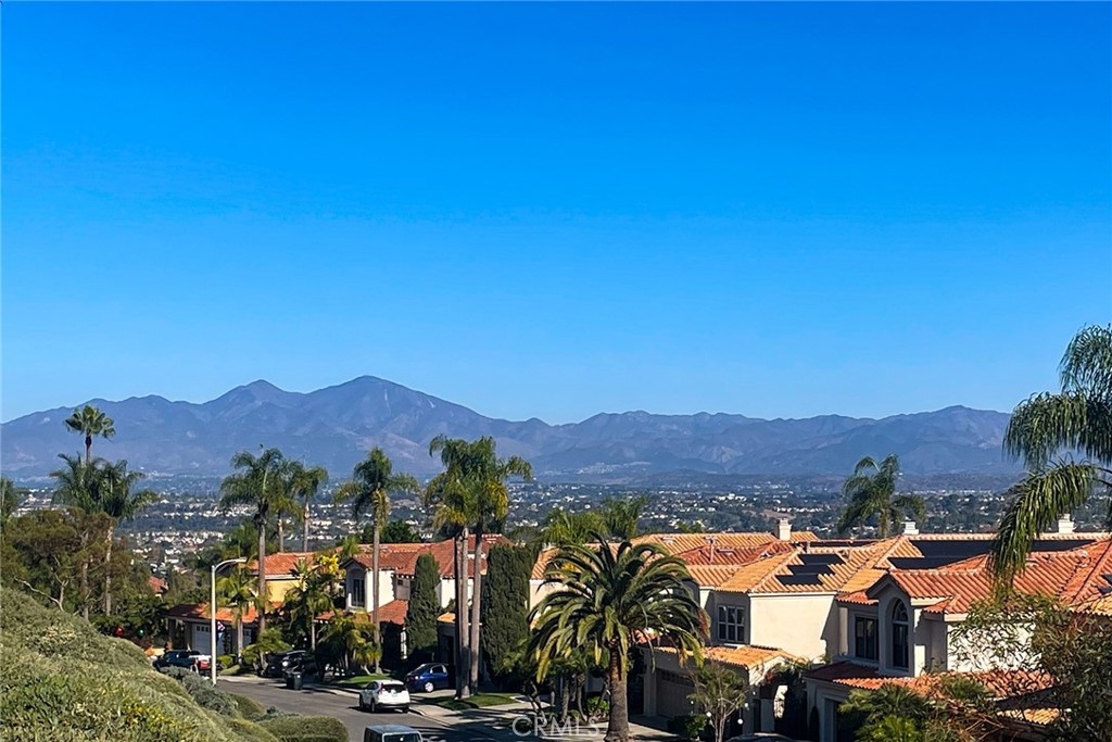 a view of city and mountain