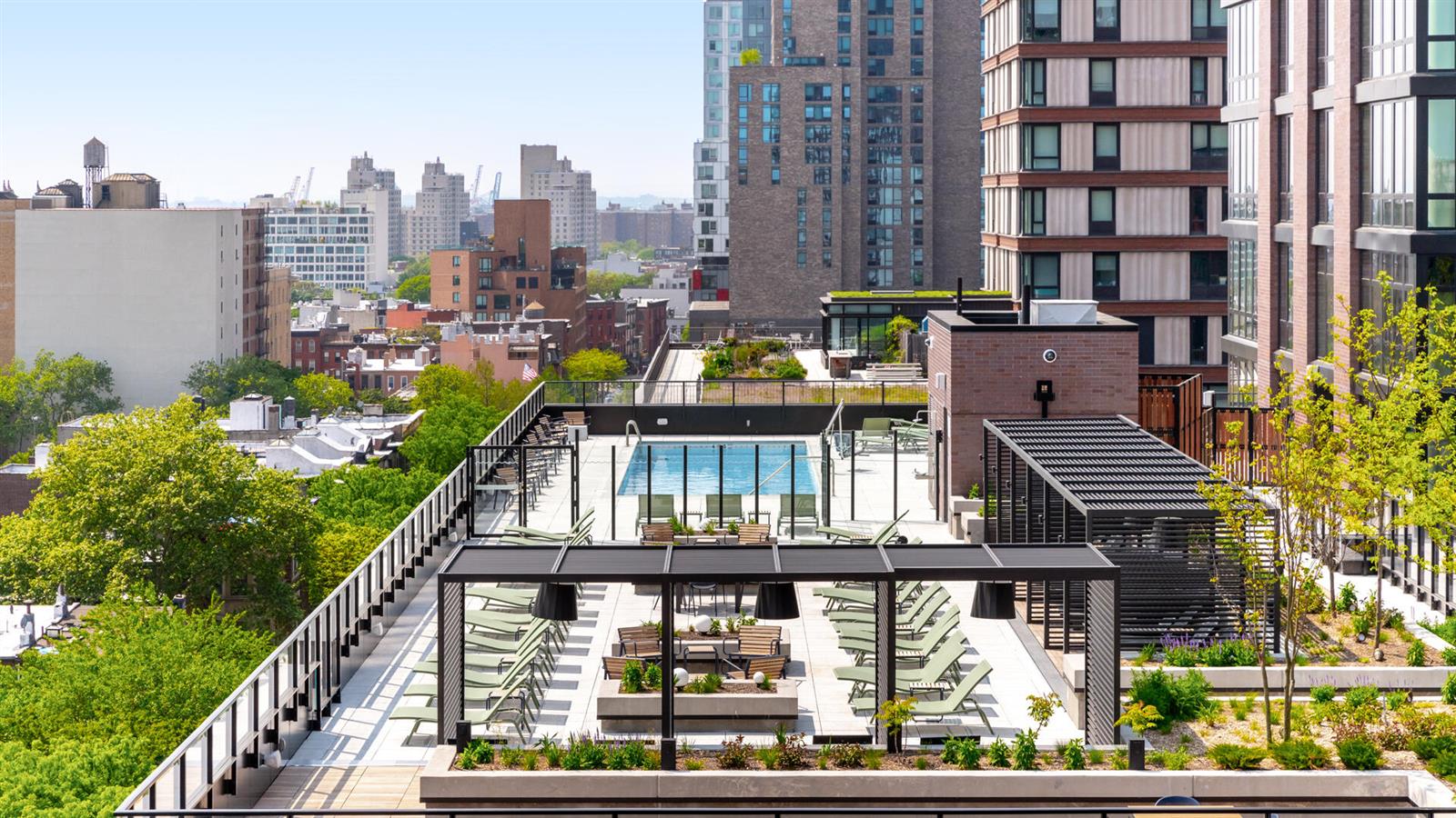 a balcony view with city view