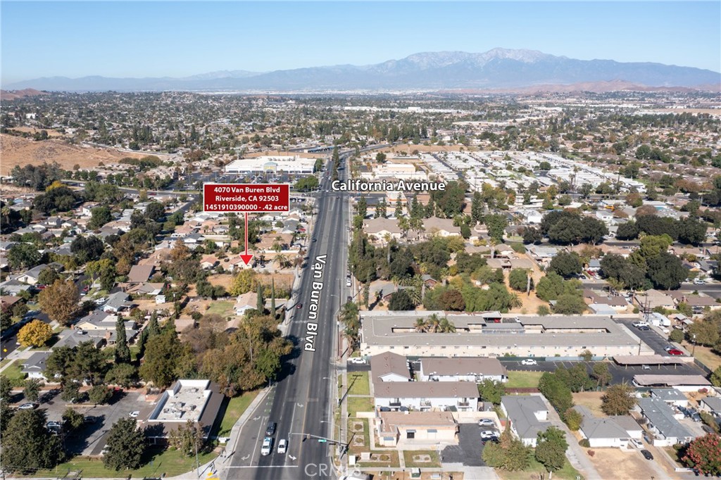 a view of city and mountain