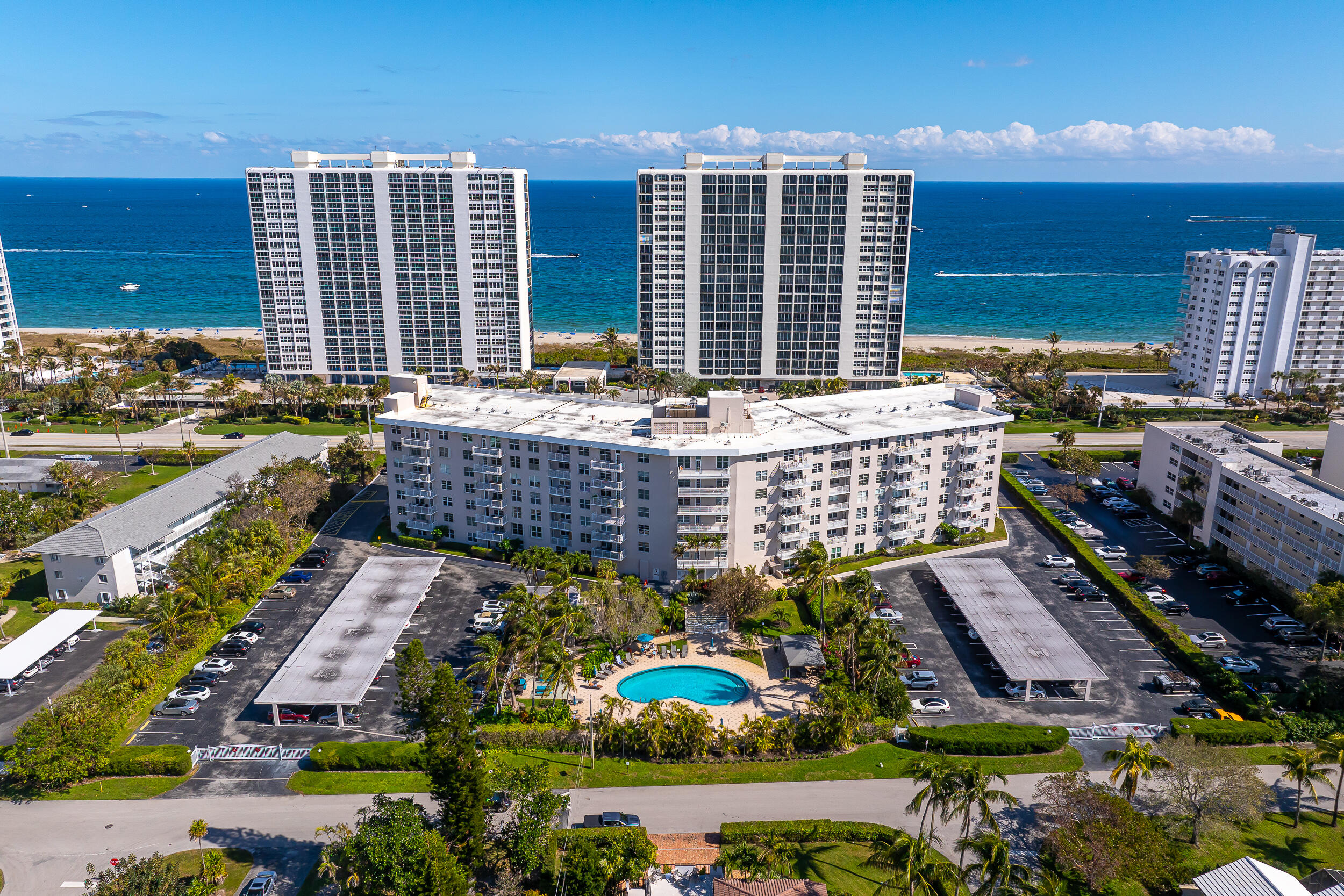 an aerial view of multiple house