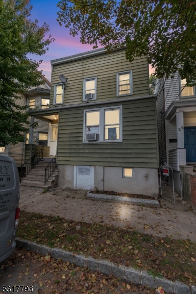 a front view of a house