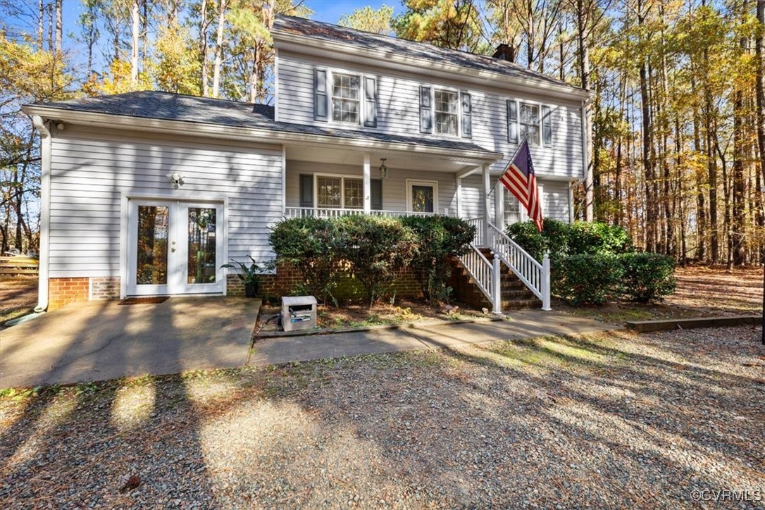 a view of a house with a patio