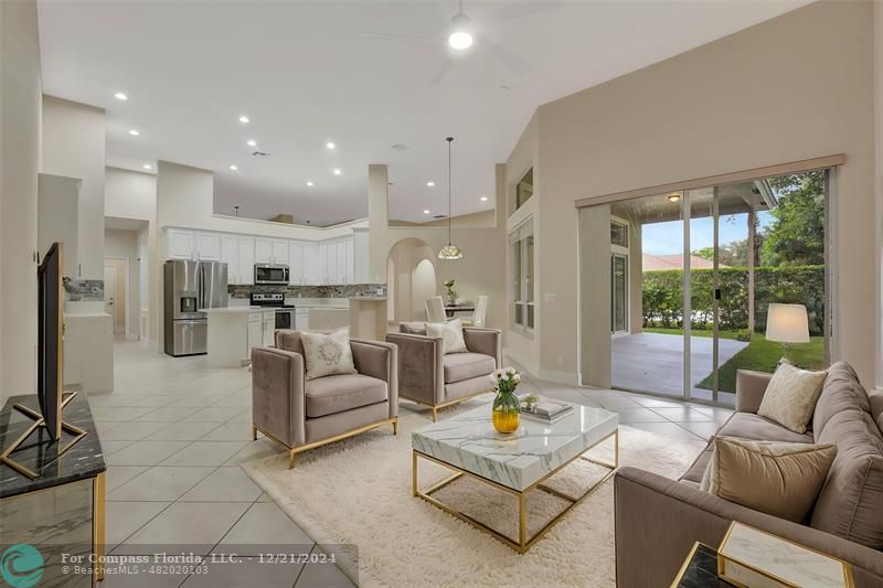 Virtually staged Family Room