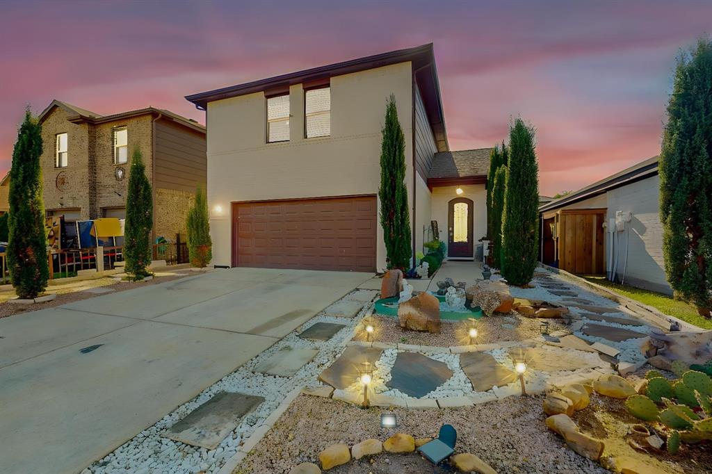 a view of a house with a patio