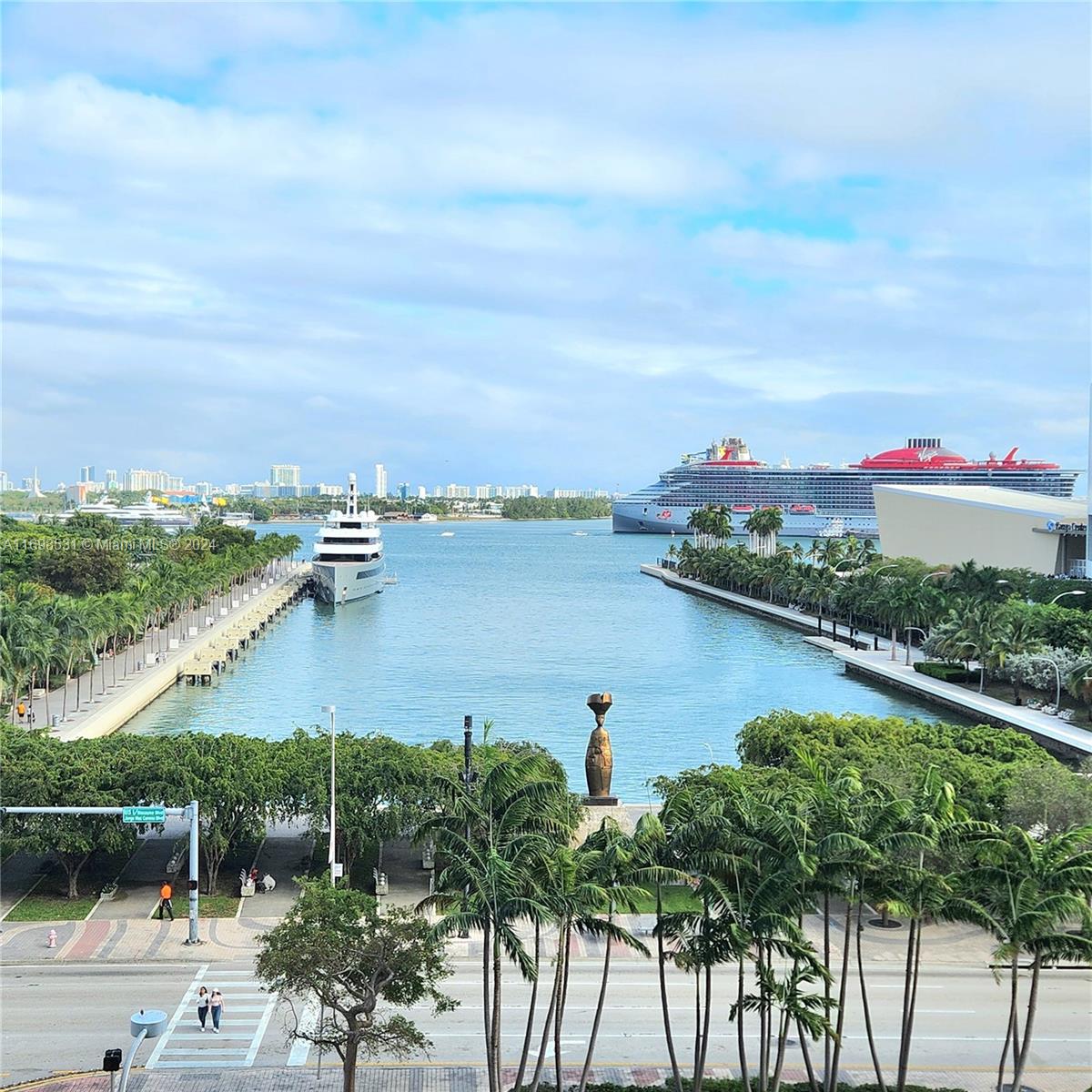 a view of a lake with outdoor space