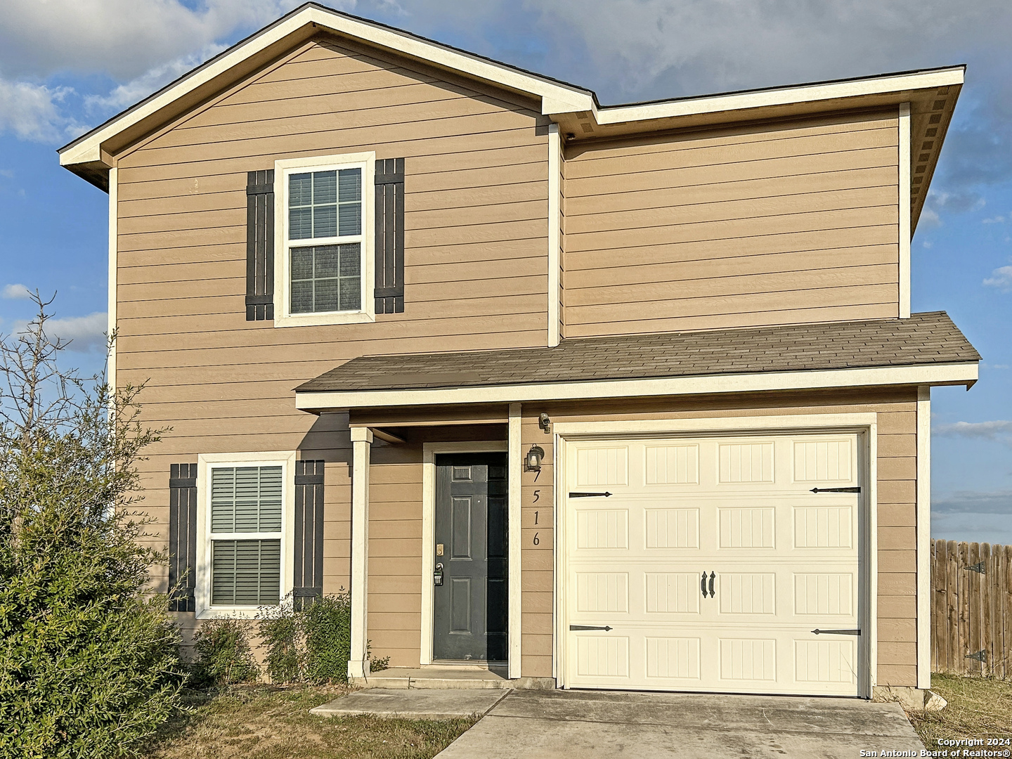 a front view of a house