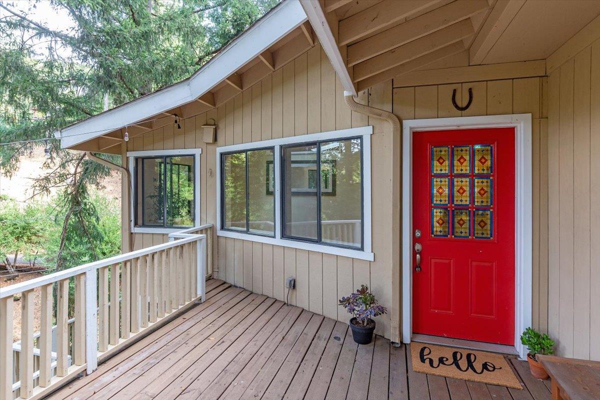 a view of a house with a porch