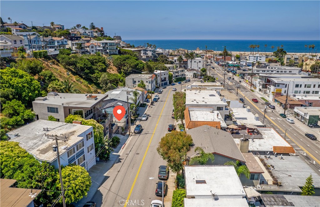 an aerial view of multiple house