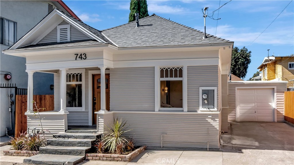 a front view of a house