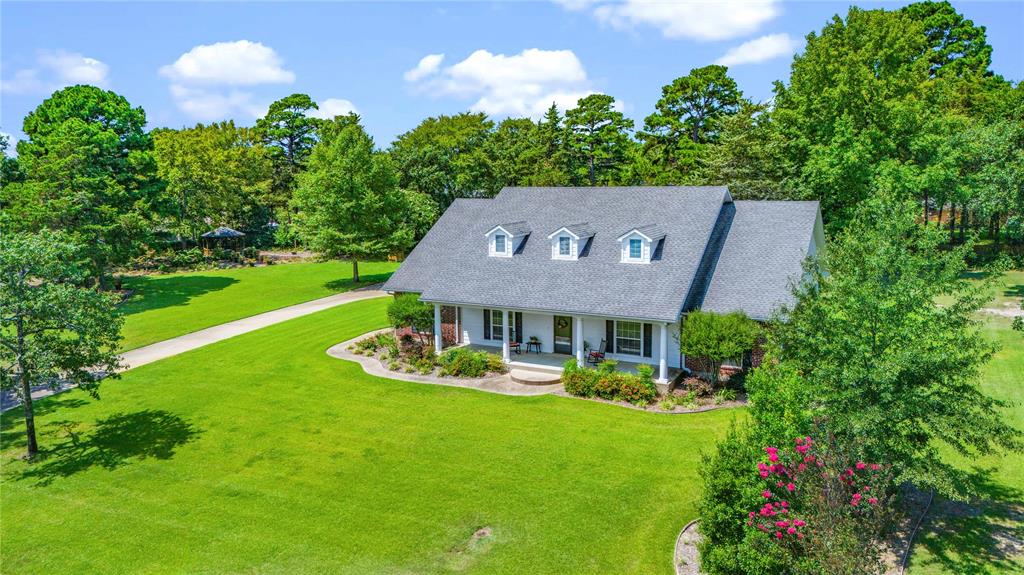 a aerial view of a house