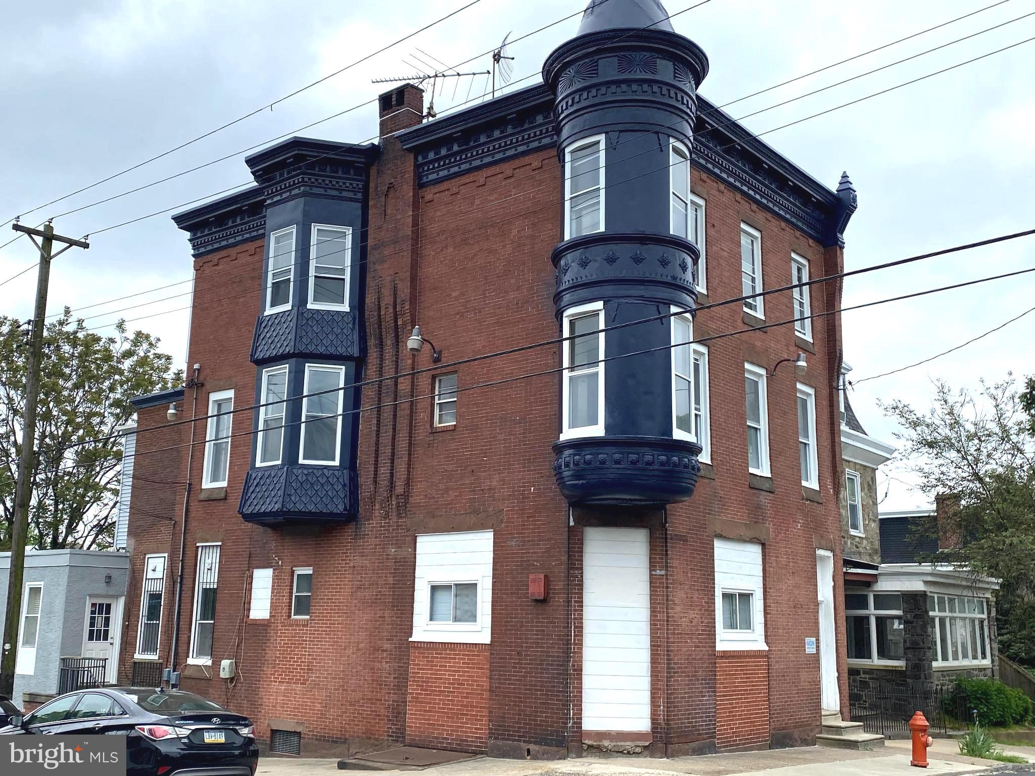 a front view of a building