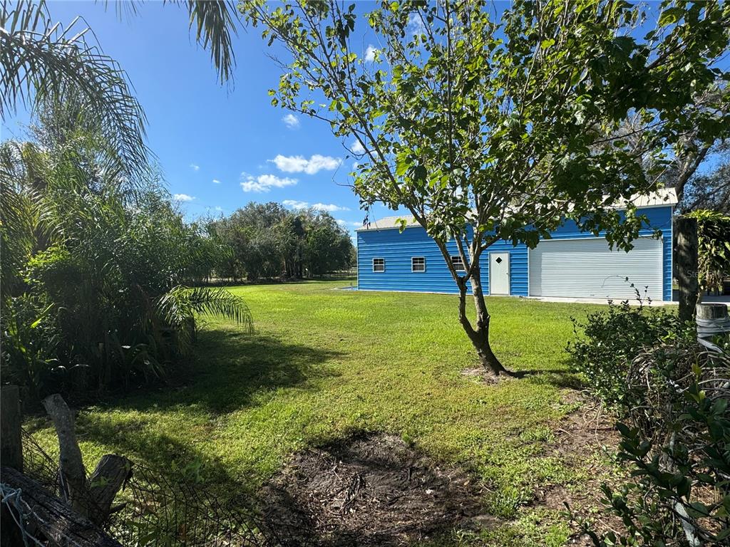 a view of a house with a backyard