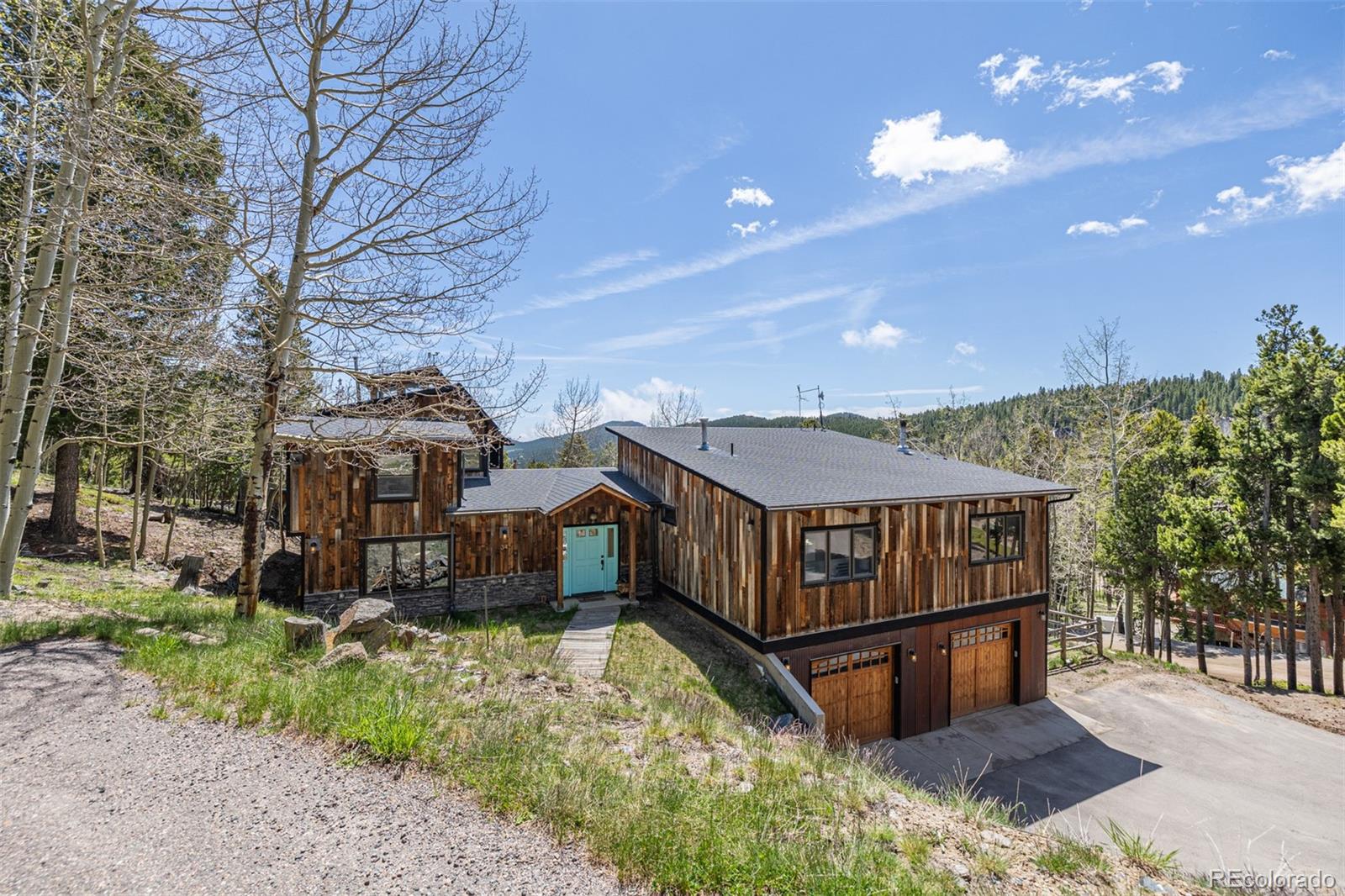 a view of a deck with a yard