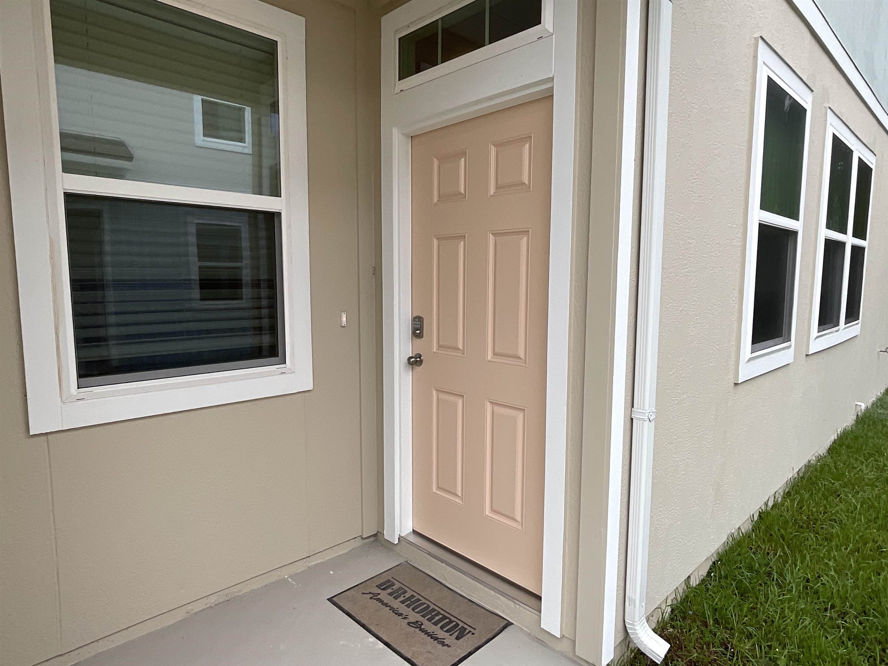 a view of front door of house