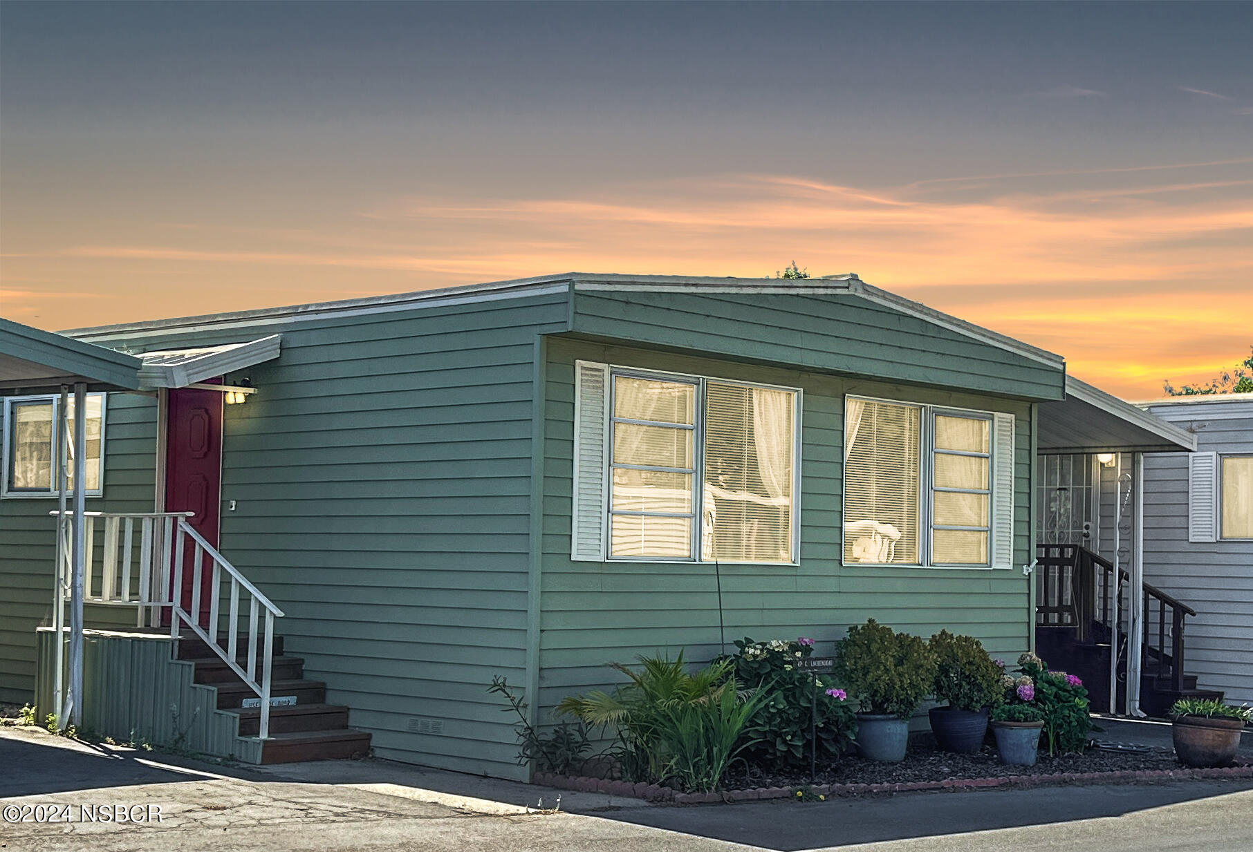 a front view of a house