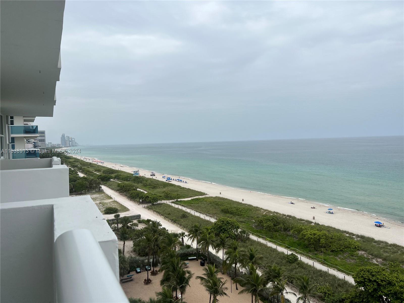 a view of an ocean and beach