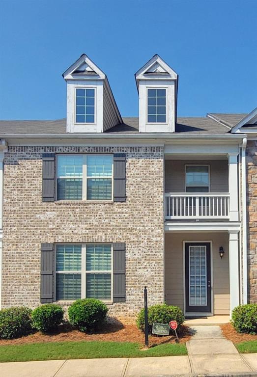 a front view of a house