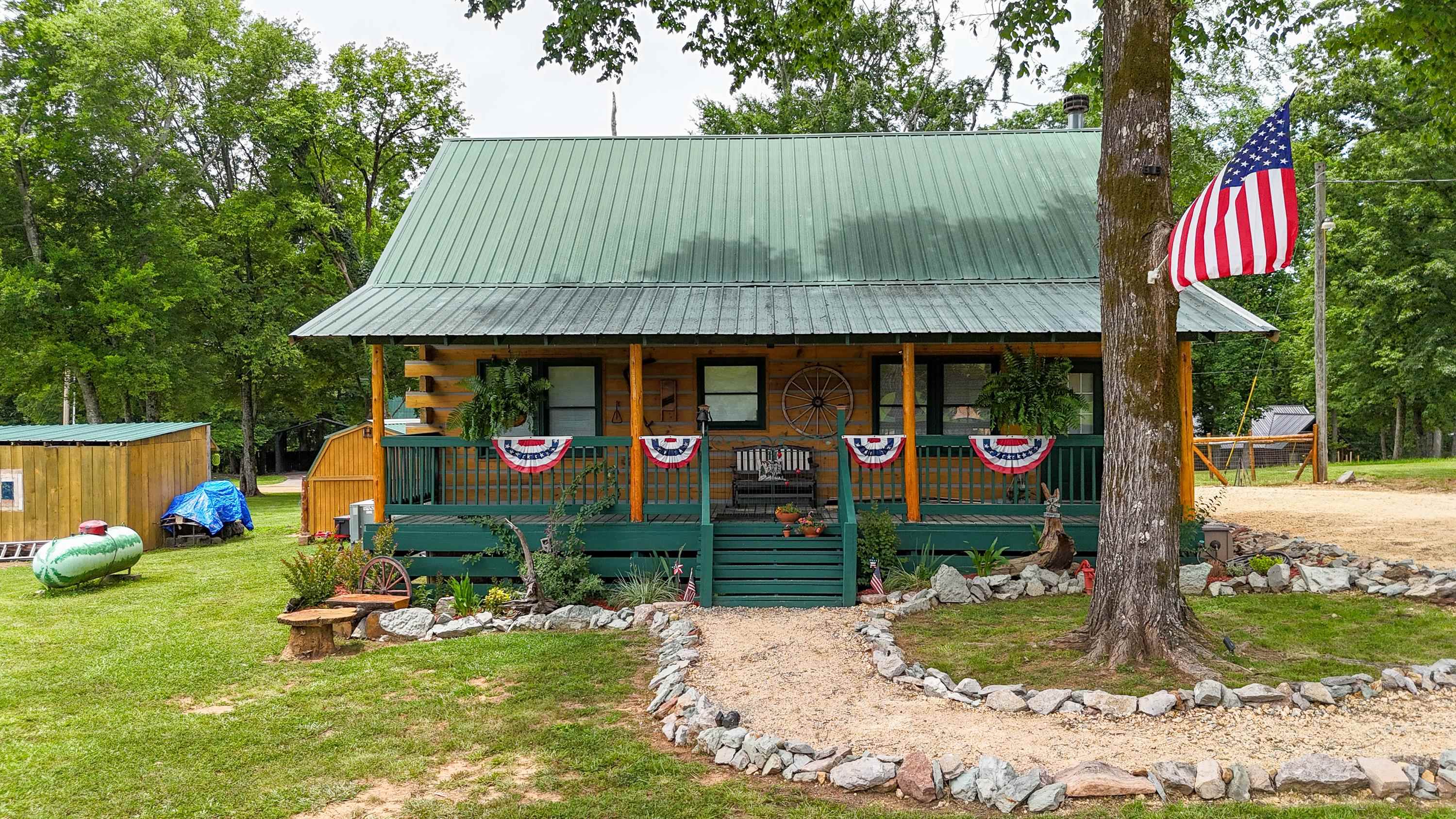 a front view of a house