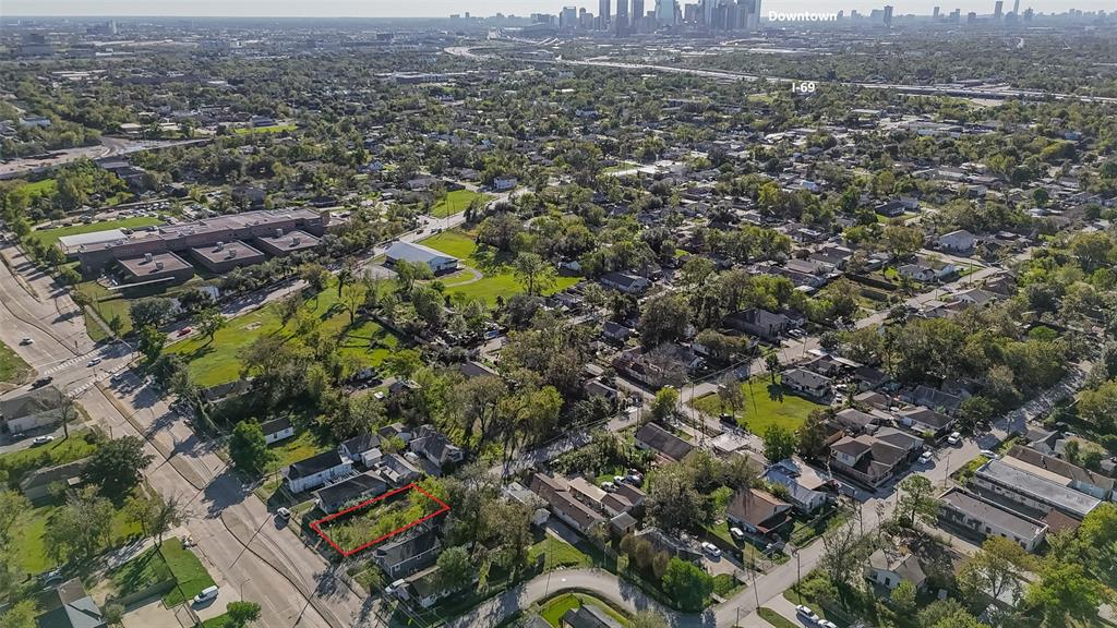 an aerial view of multiple house