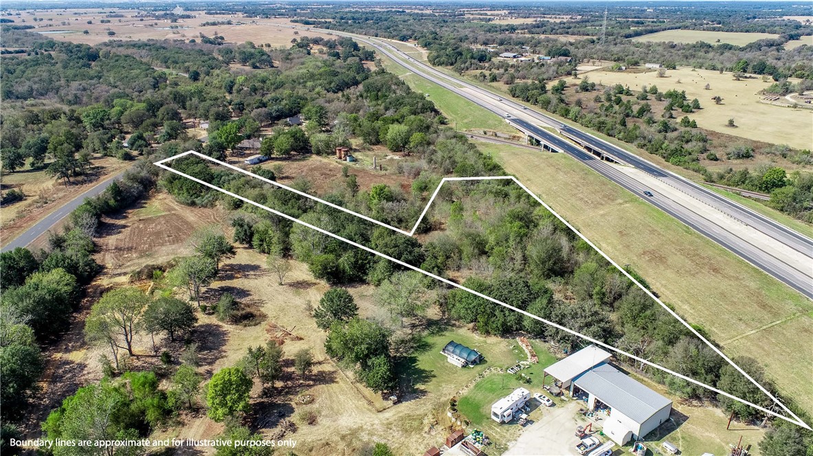 View Property and of HWY 21 looking towards Burles