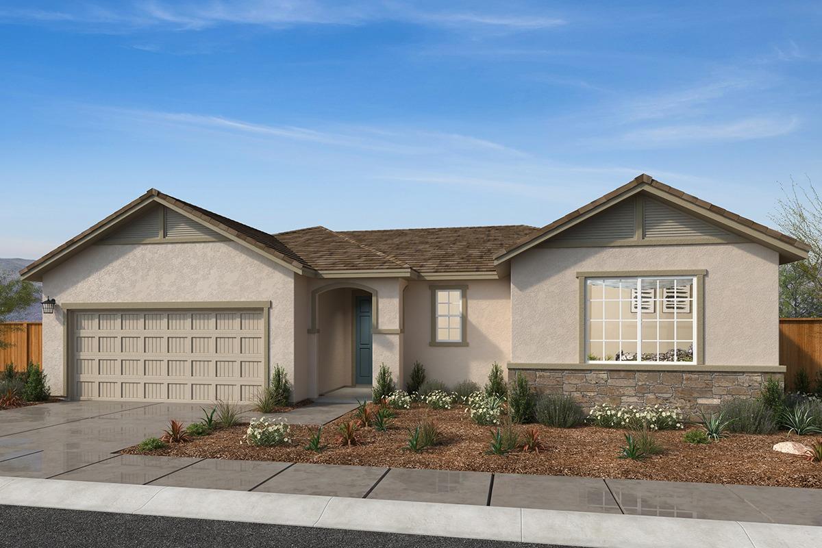 a front view of a house with yard and parking space