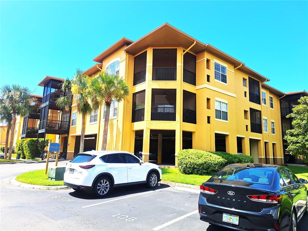 a front view of a building with street view