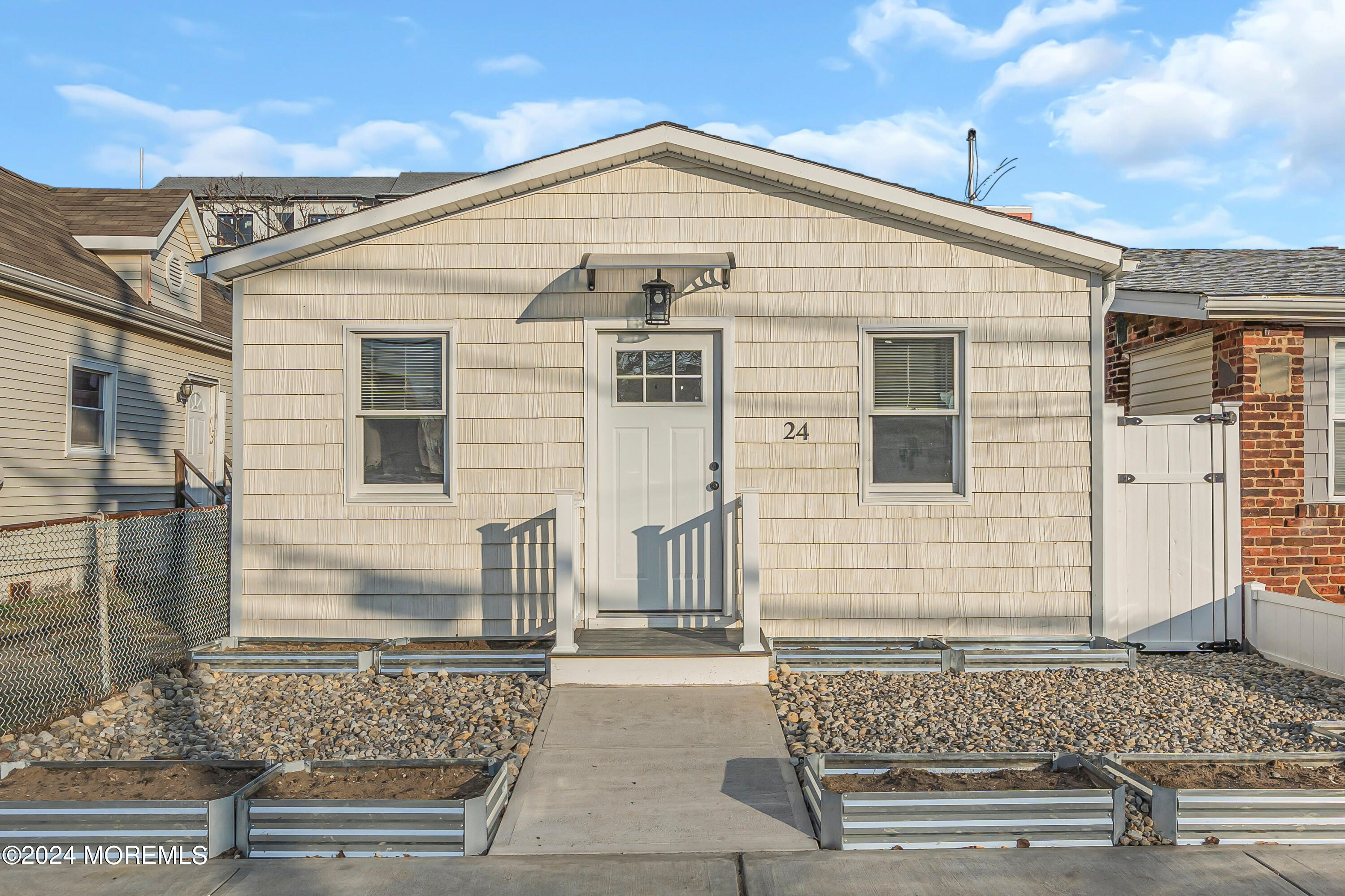 a front view of a house