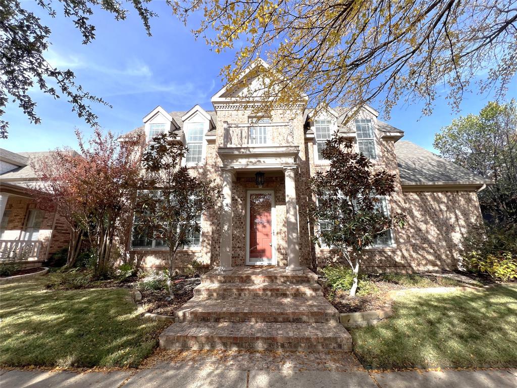 a front view of a house