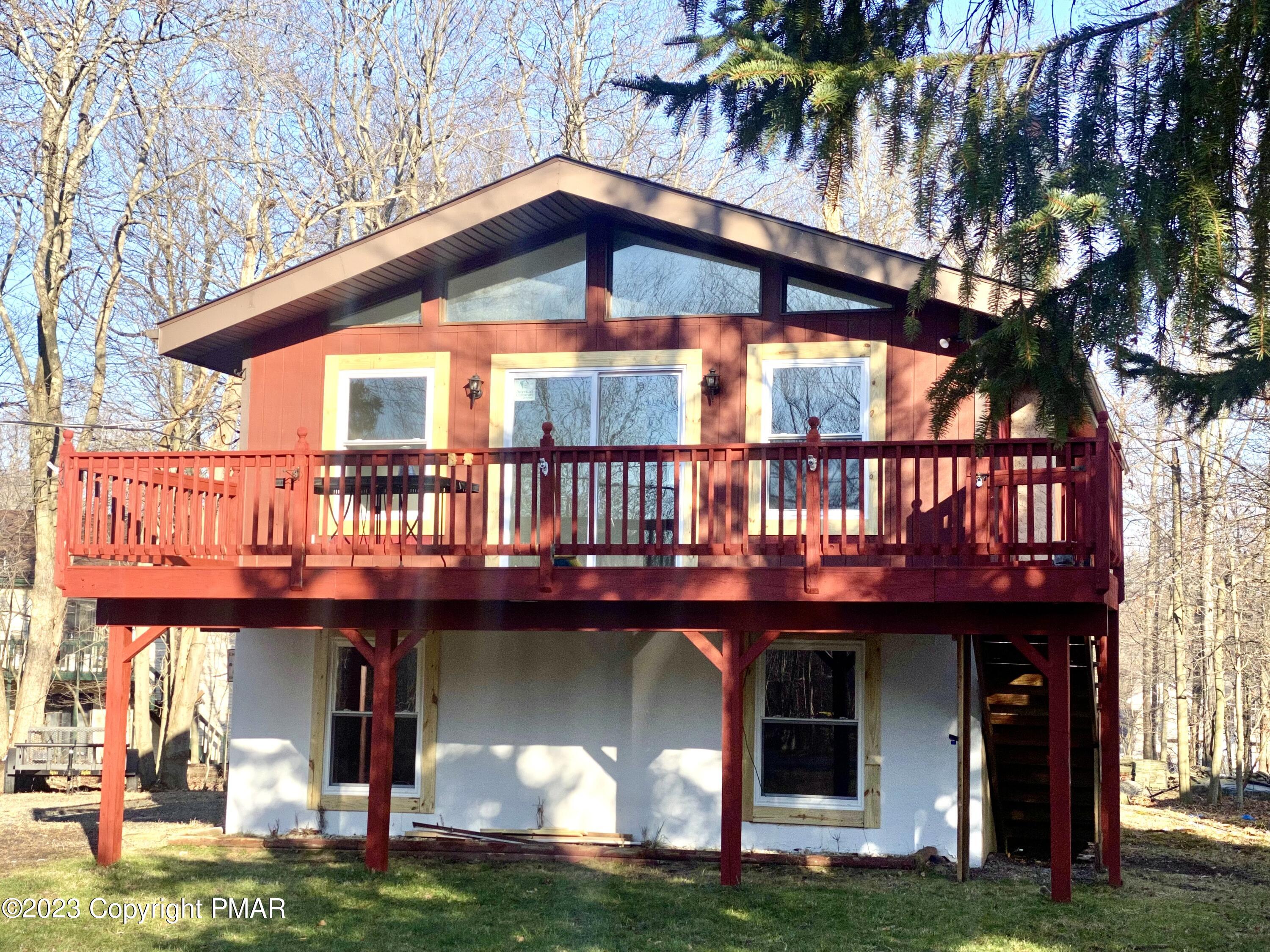 a front view of a house