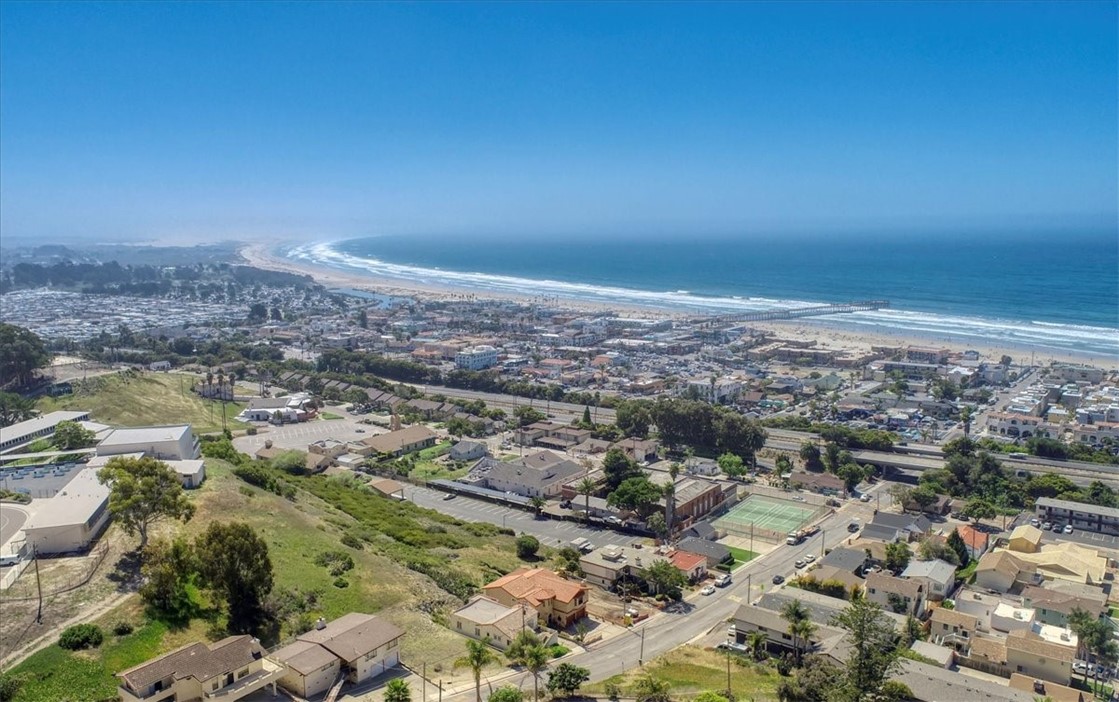 an aerial view of a city